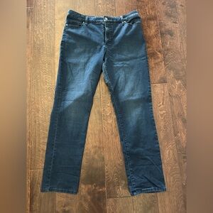 Bandolino women’s Straight Jeans in Deep Blue Wash